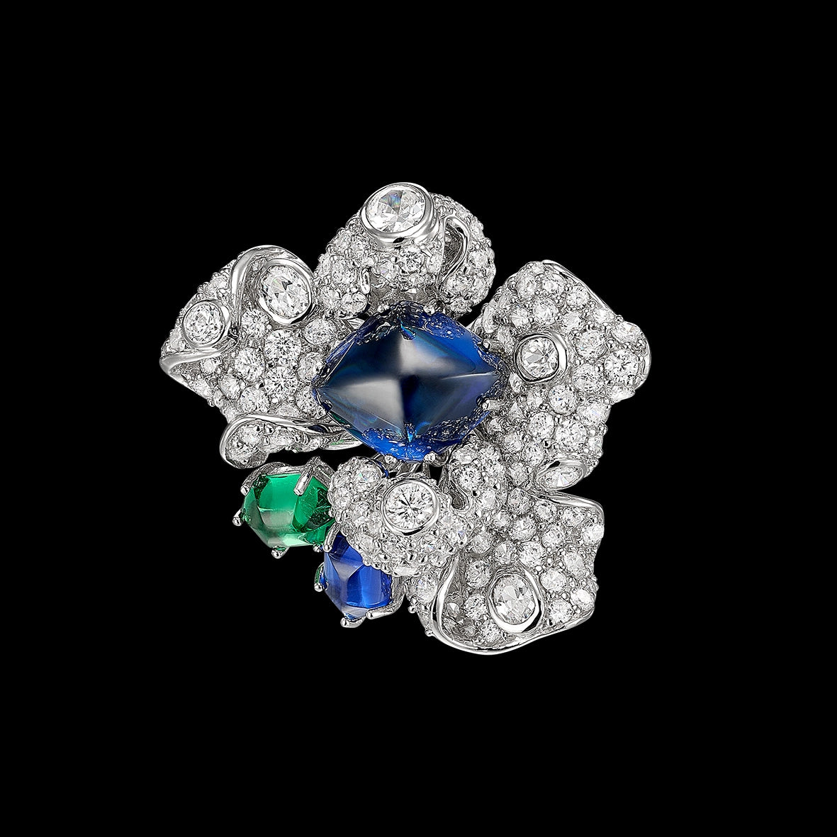 Sapphire Blossom Ring